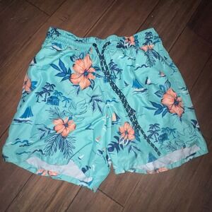 Men's Merona Tropical Swim Trunks Shorts Size Medium